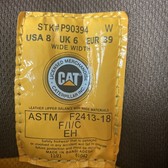 Womens Kensie Steel Toe Trucker CAT Work Boots size 8 - Picture 6 of 7